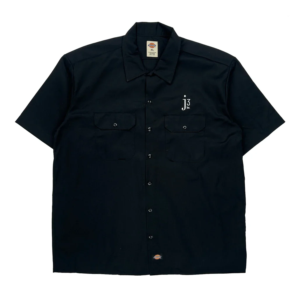 J3 Logo Dickies Short Sleeve Shirt - XL Black Polyester Blend