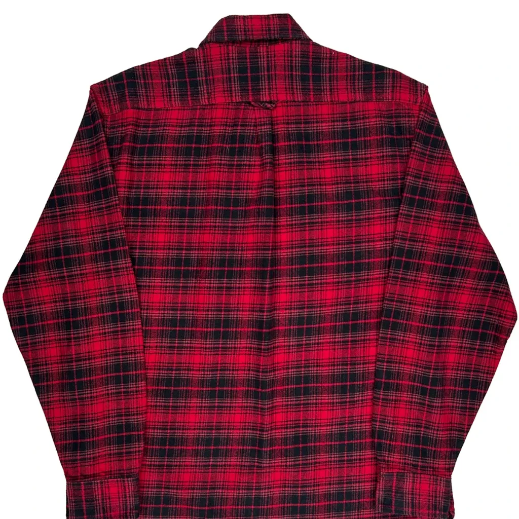 Jachs Checked Flannel Shirt - XL Red Cotton - Image 6