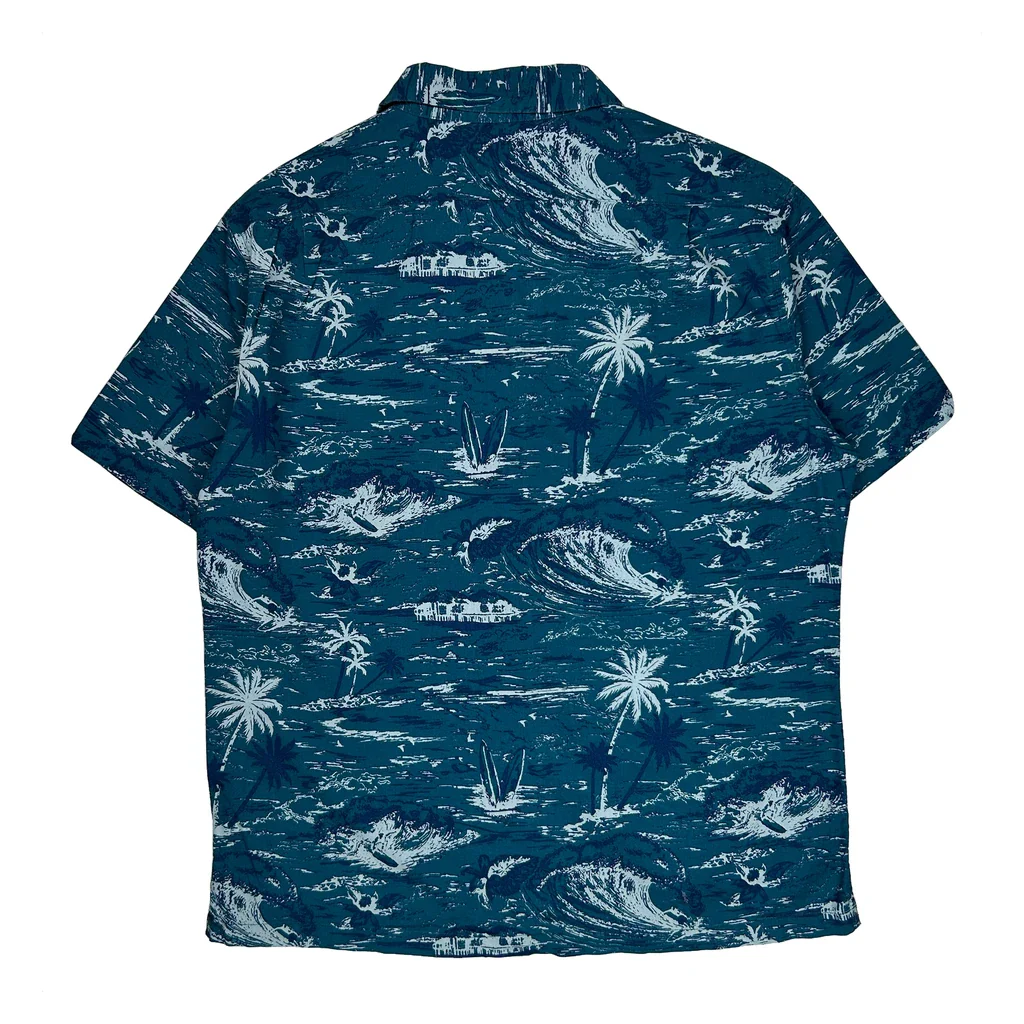 Jachs Hawaiian Shirt - Large Blue Cotton - Image 2