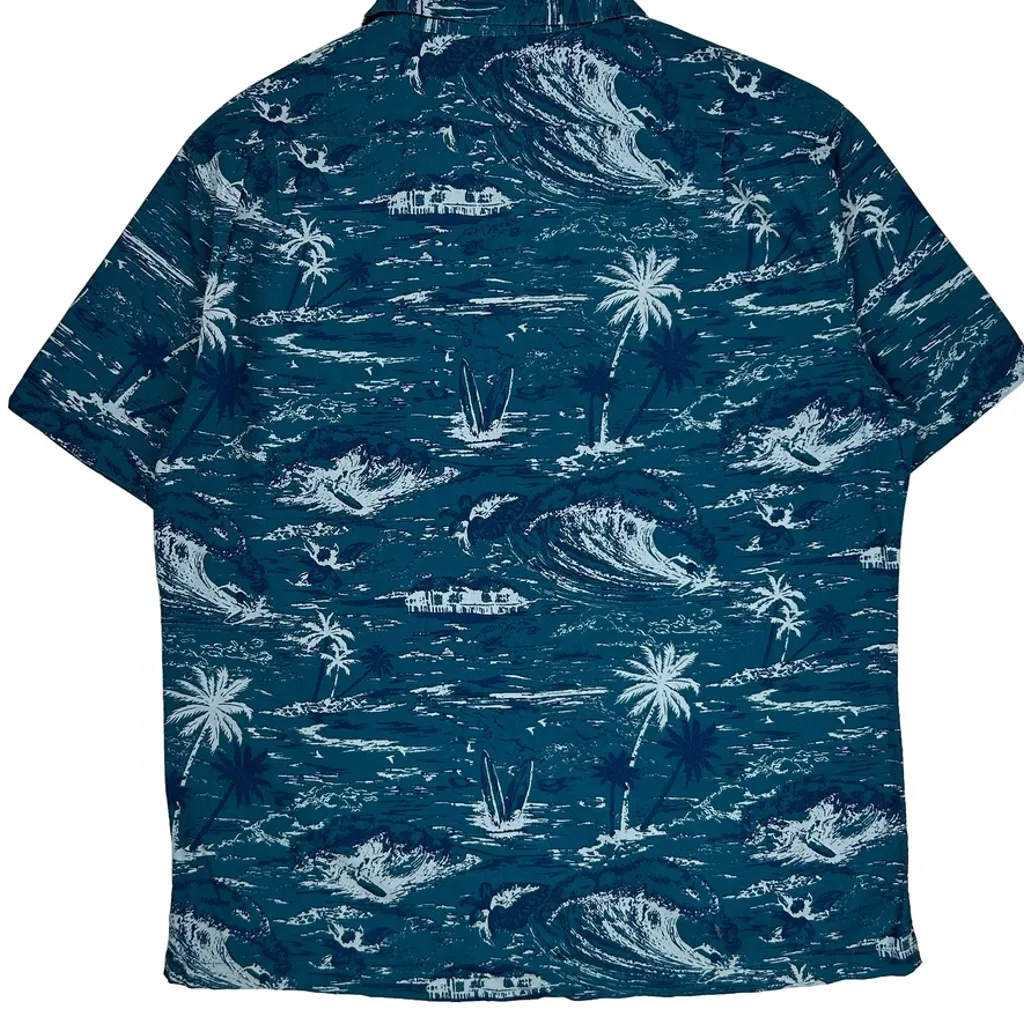Jachs Hawaiian Shirt - Large Blue Cotton - Image 6