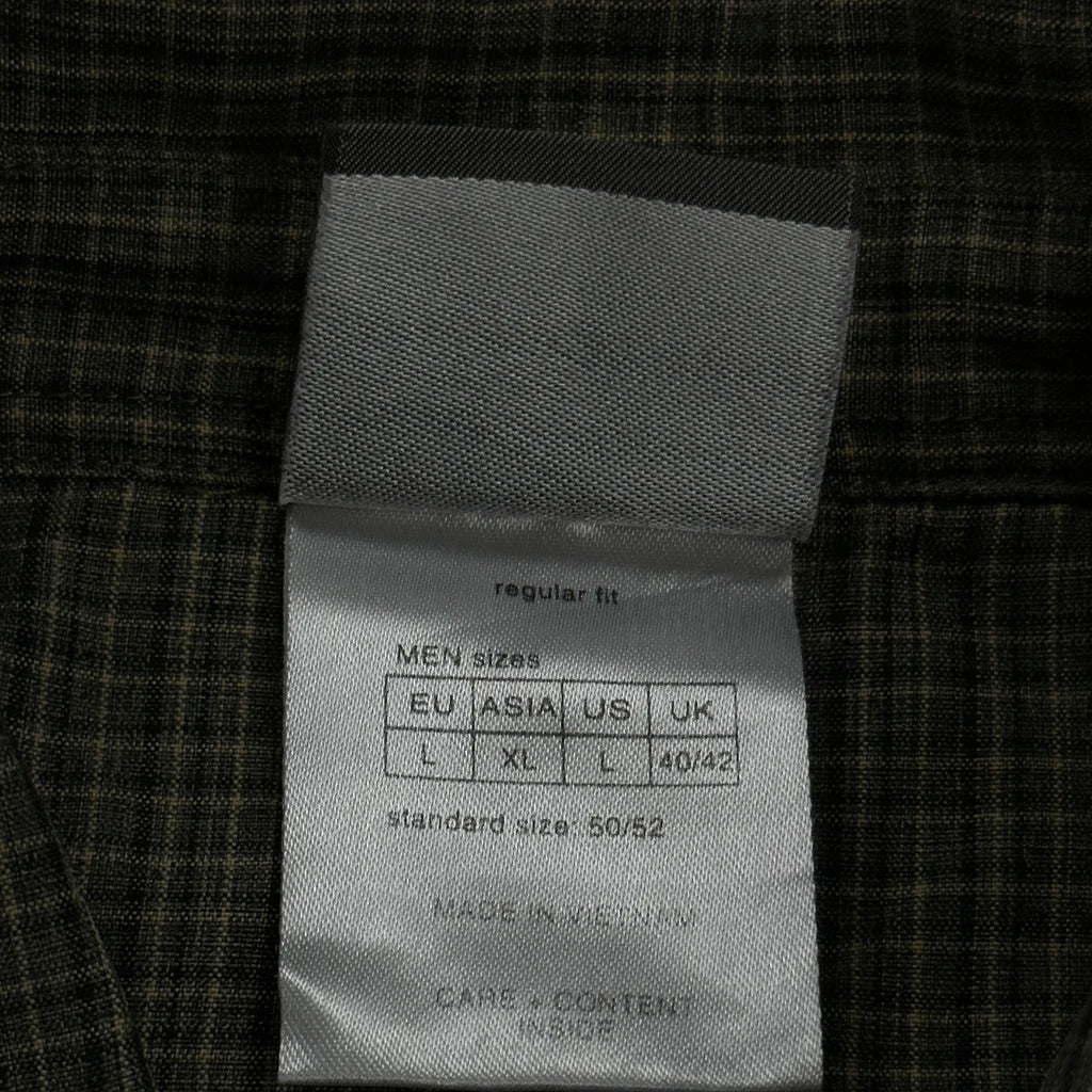 Jack Wolfskin Checked Short Sleeve Shirt - Large Green Cotton - Image 4