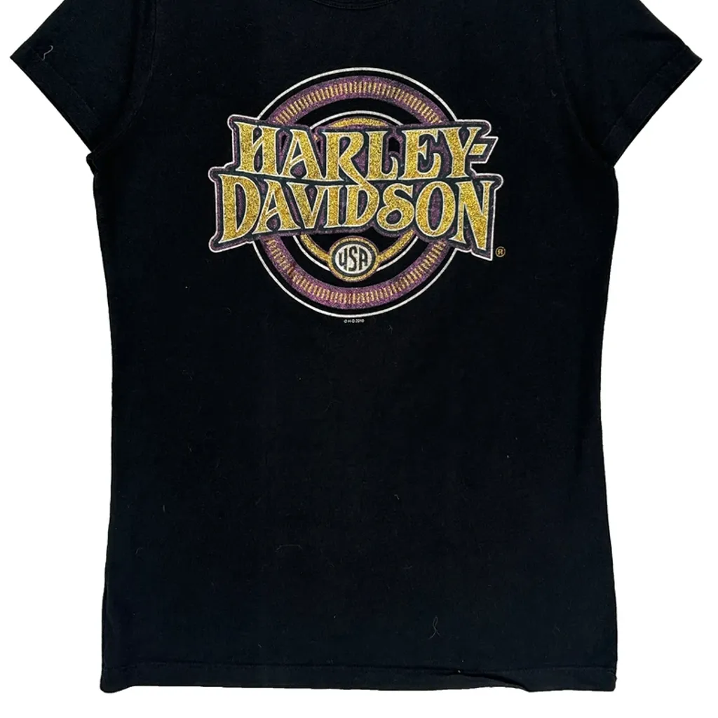 Jamaica Harley Davidson Graphic T-Shirt - Medium Black Cotton - Image 4