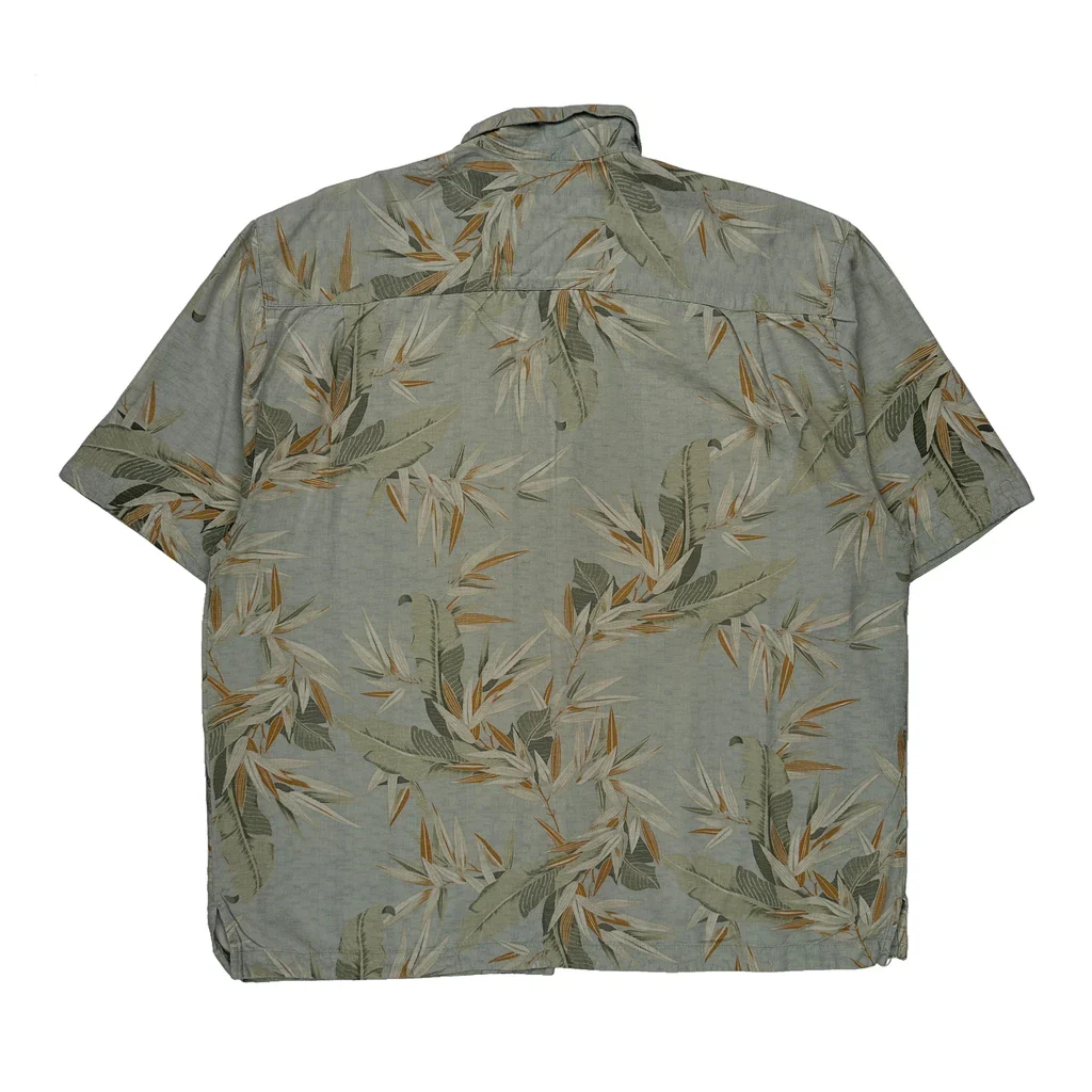 Jamaica Jaxx Floral Hawaiian Shirt - XL Green Silk - Image 2