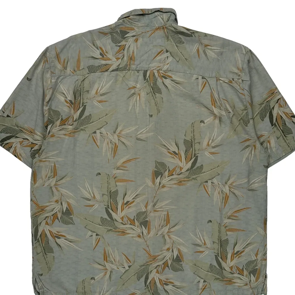 Jamaica Jaxx Floral Hawaiian Shirt - XL Green Silk - Image 6