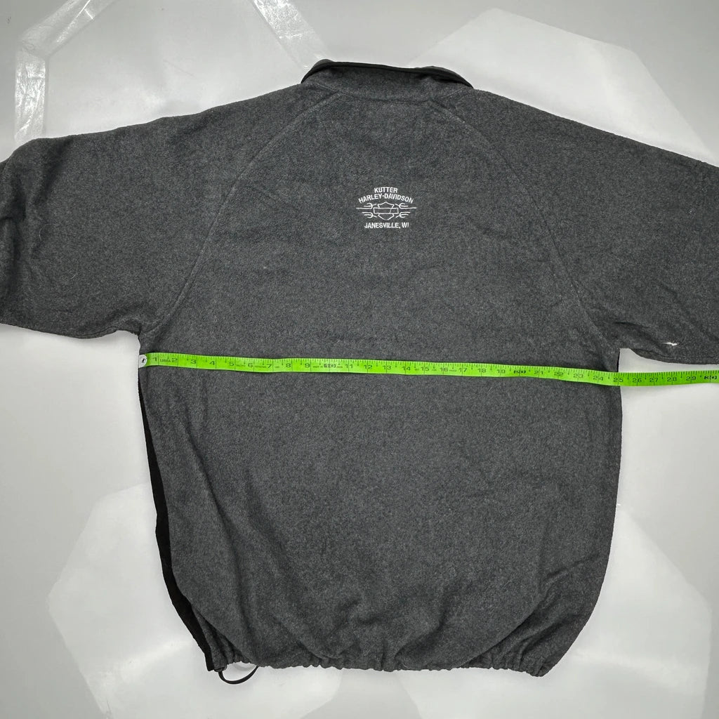 Janesville, Wi Harley Davidson 1/4 Zip - 2XL Grey Polyester - Image 3
