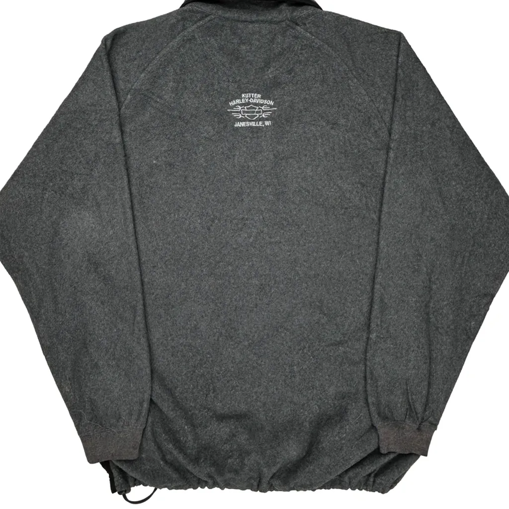 Janesville, Wi Harley Davidson 1/4 Zip - 2XL Grey Polyester - Image 7