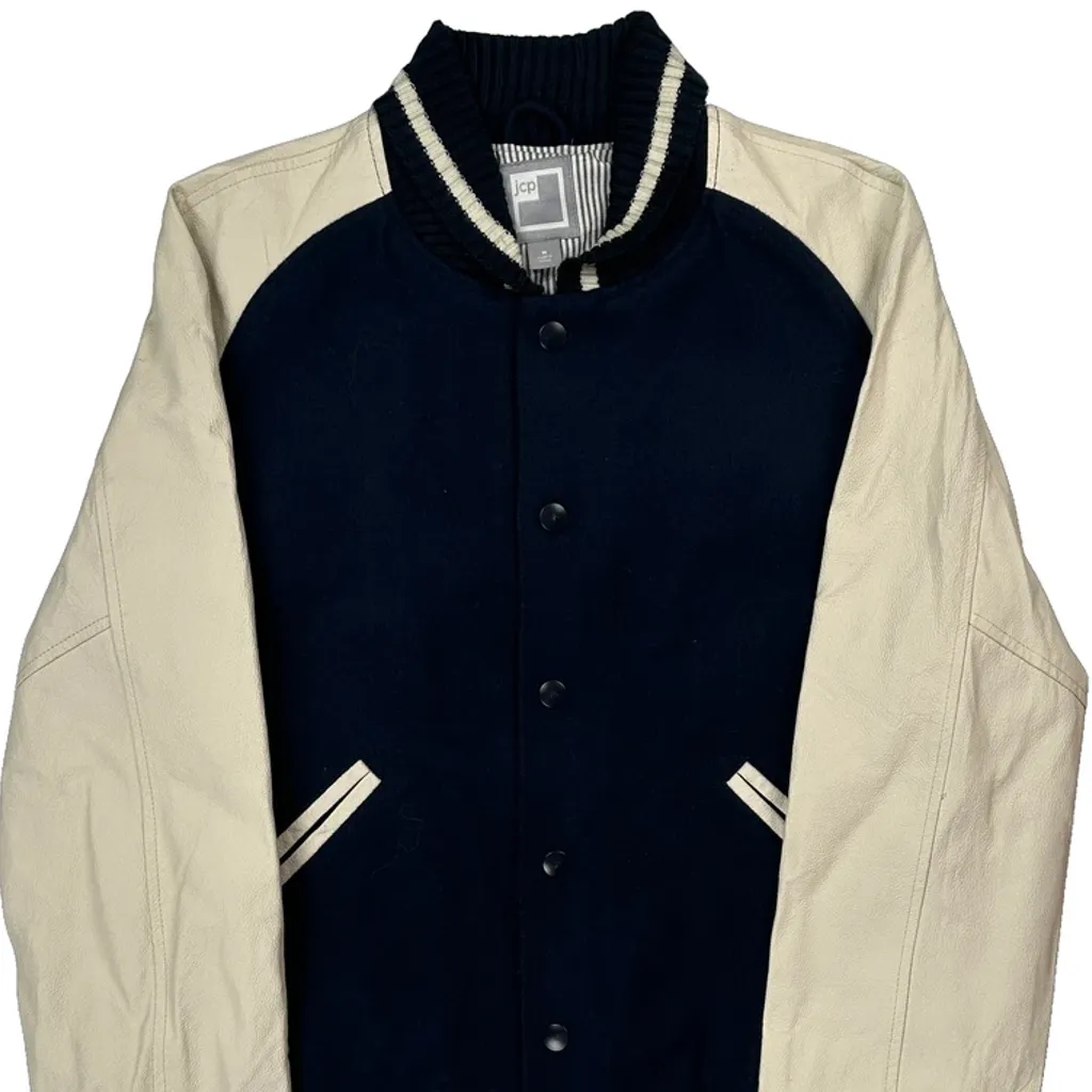 Jc Penny Varsity Jacket - Medium Navy Cotton - Image 4
