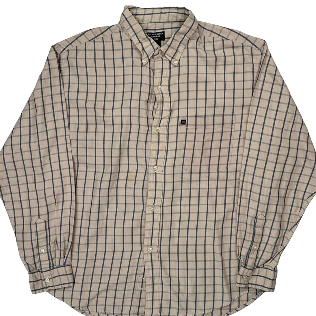 Jeans Ralph Lauren Checked Shirt - Large Beige Cotton - Image 4