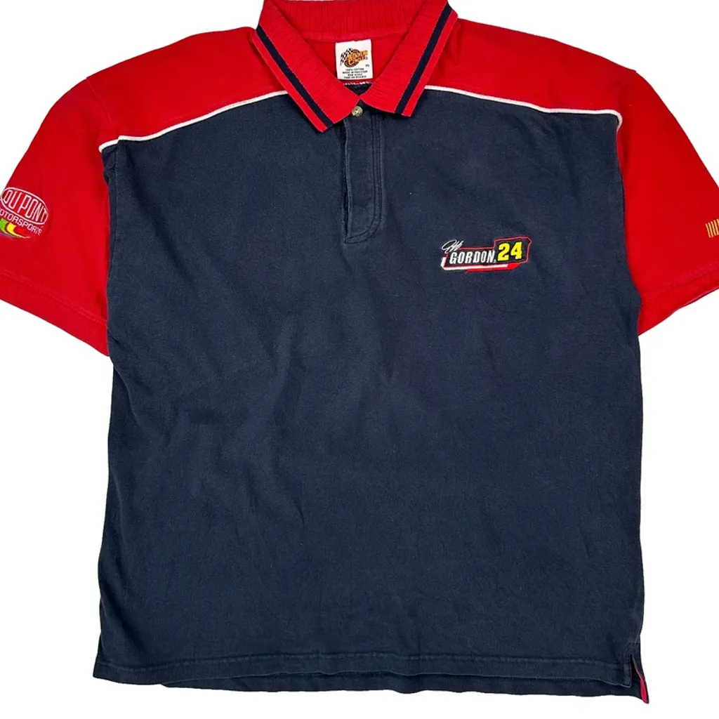 Jeff Gordon 24 Winners Circle Nascar Polo Shirt - XL Navy Cotton - Image 5
