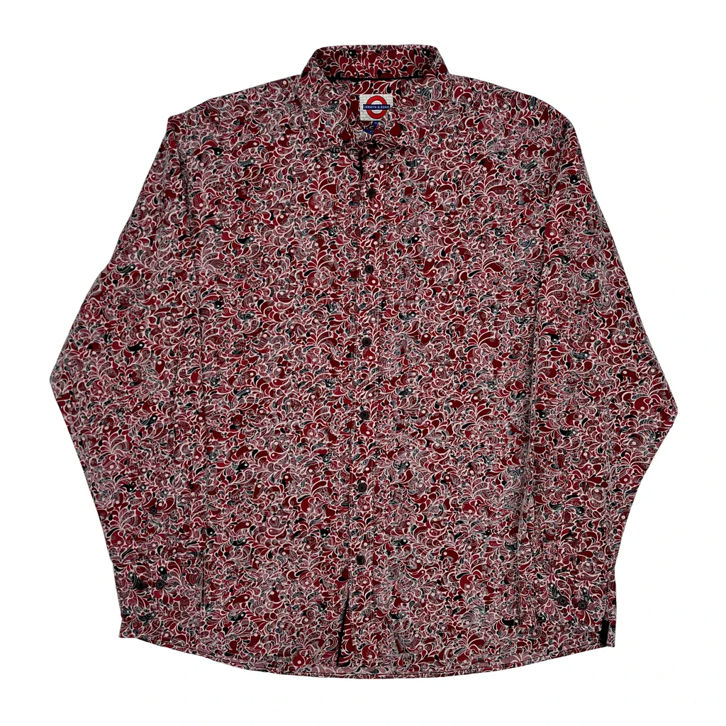 Jermyn & Bond Floral Shirt - XL Red Cotton
