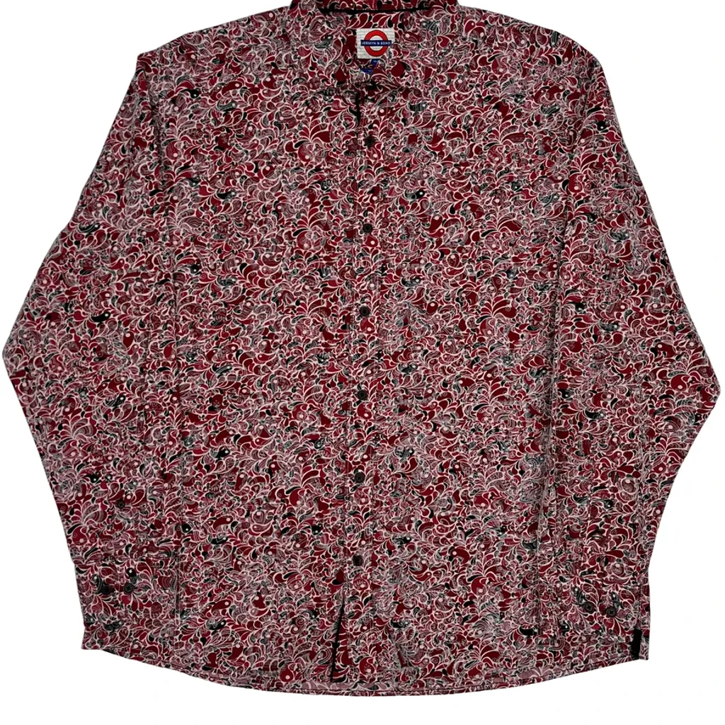 Jermyn & Bond Floral Shirt - XL Red Cotton - Image 6