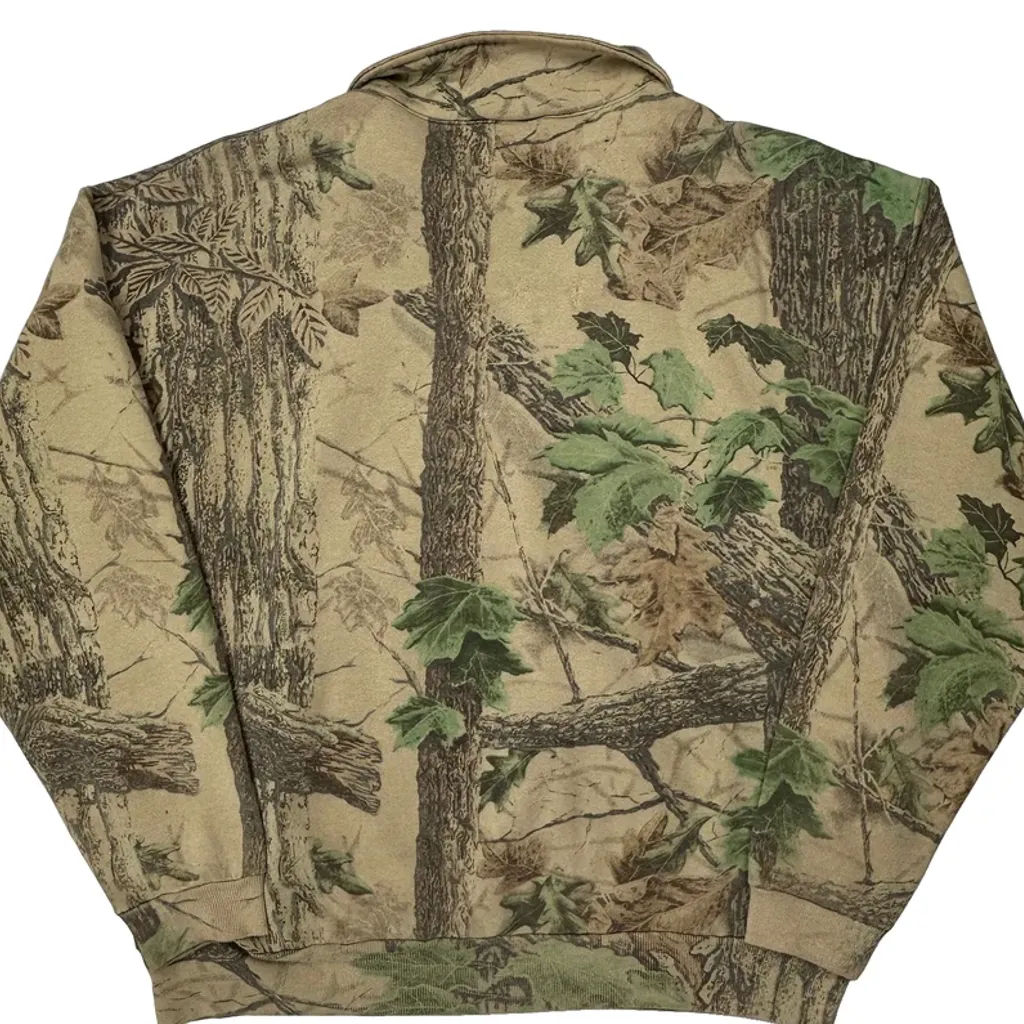 Jerzees Camo 1/4 Zip - XL Beige Cotton - Image 7