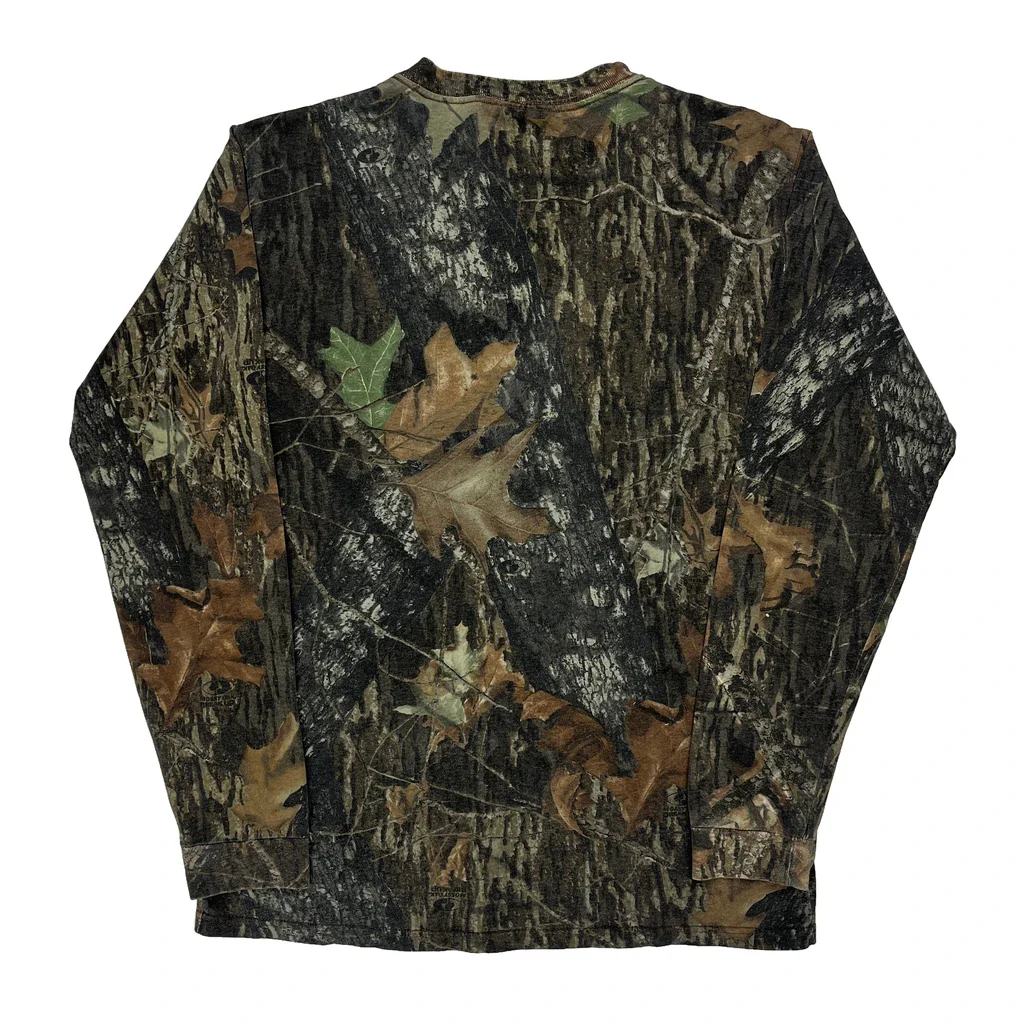 Jerzees Camo Long Sleeve T-Shirt - Medium Camo Cotton - Image 2