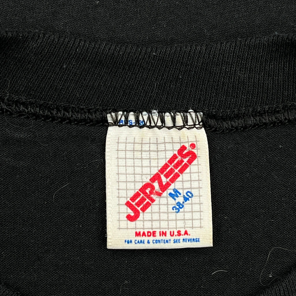 Jerzees Single Stitch T-Shirt - Medium Black Cotton - Image 3