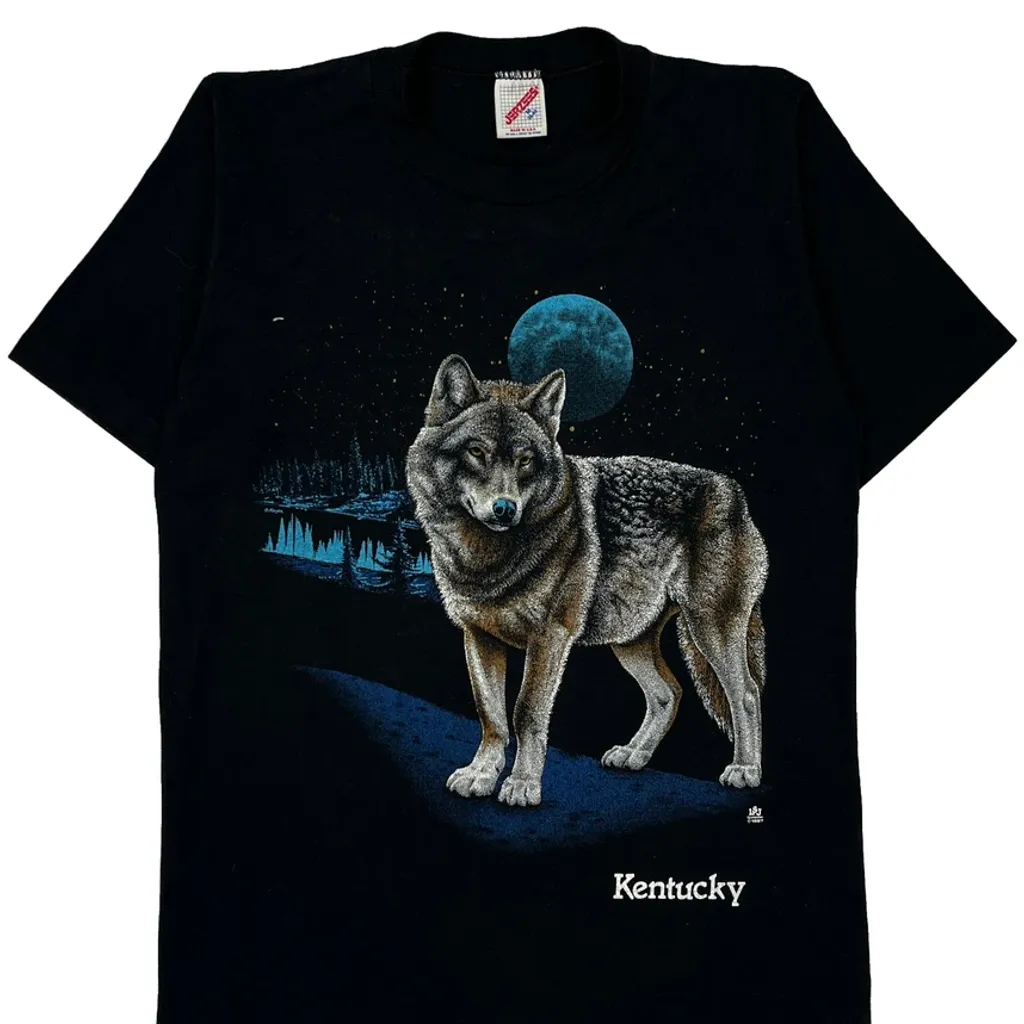 Jerzees Single Stitch T-Shirt - Medium Black Cotton - Image 5