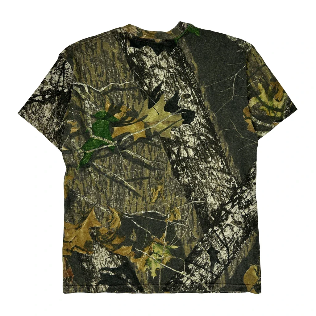 Jerzees Camo T-Shirt - Small Green Cotton - Image 2