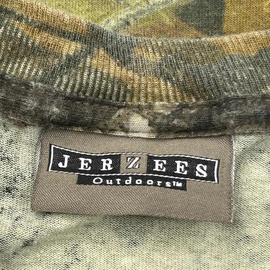 Jerzees Camo T-Shirt - Small Green Cotton - Image 4