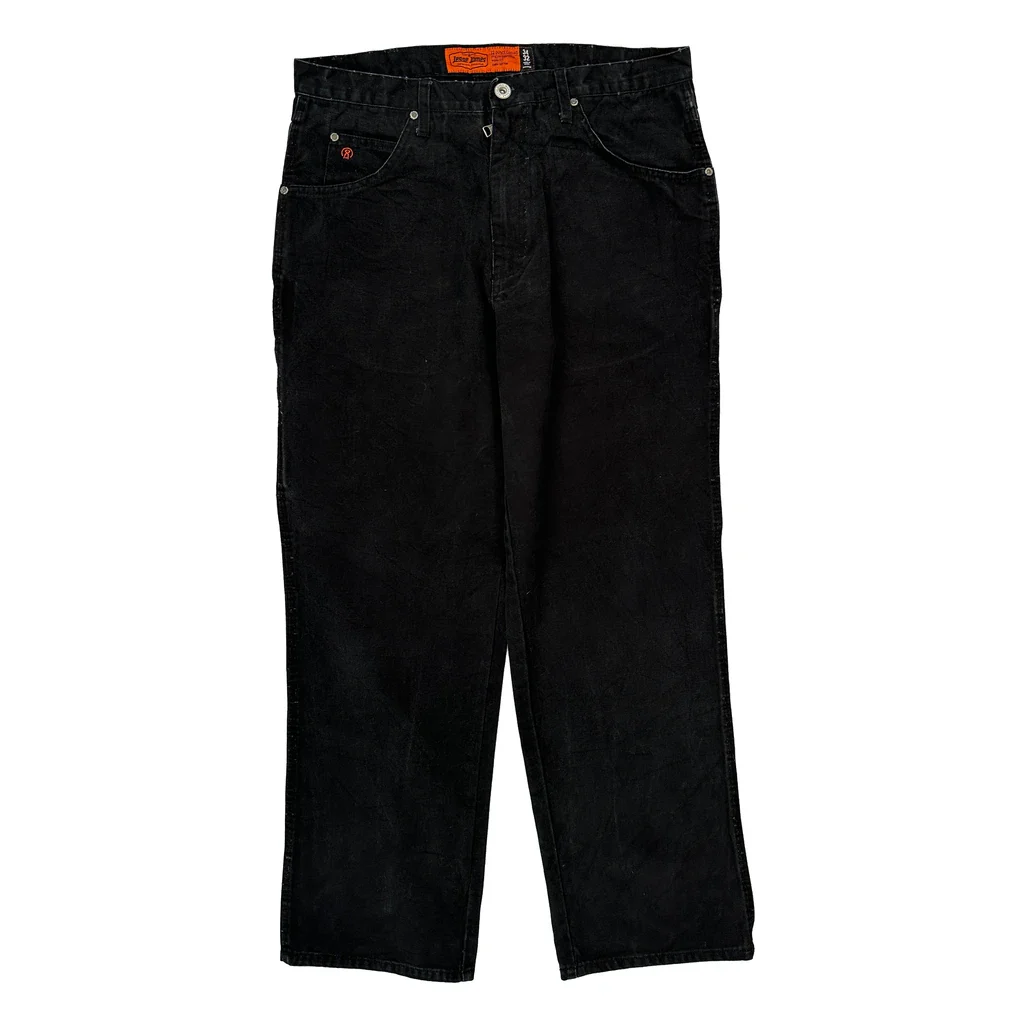 Jesse James Carpenter Trousers - 34W 30L Black Cotton - Image 2
