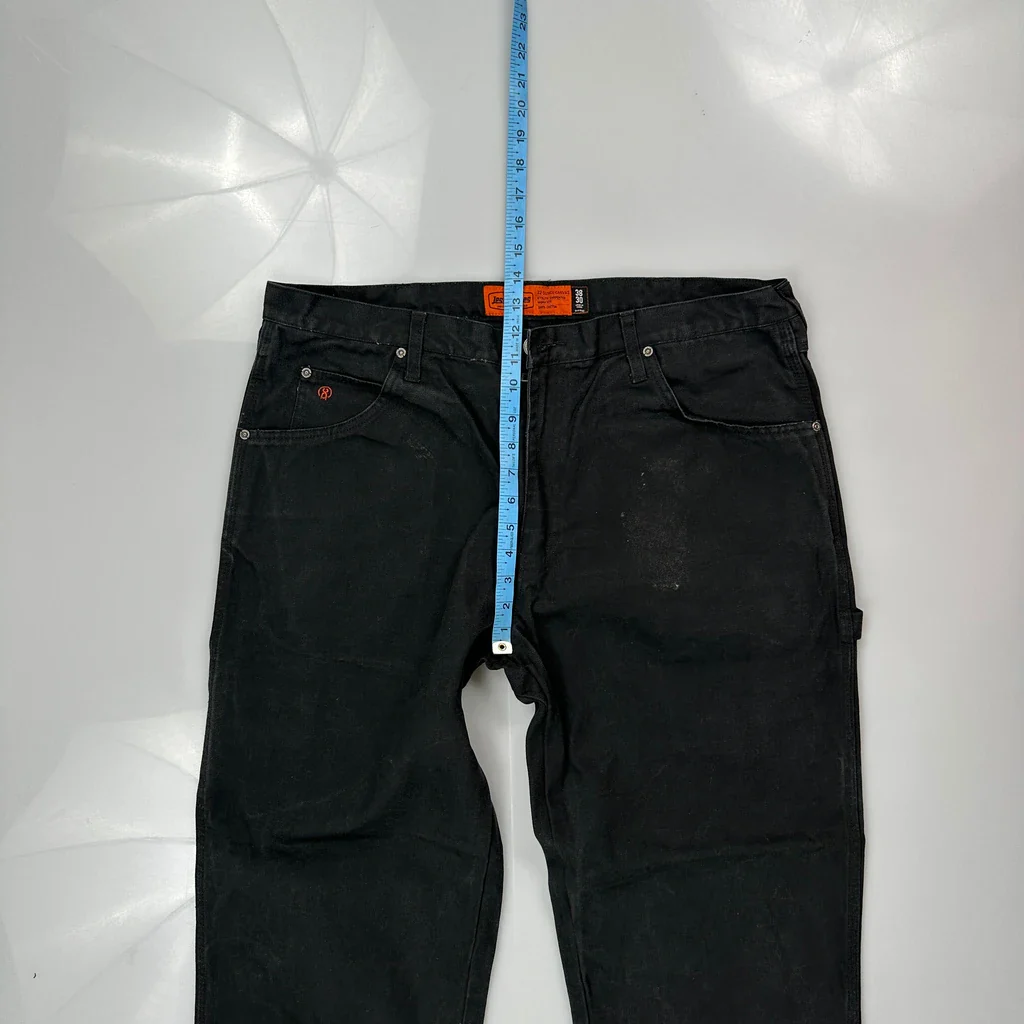 Jesse James Carpenter Trousers - 38W 30L Black Cotton - Image 4