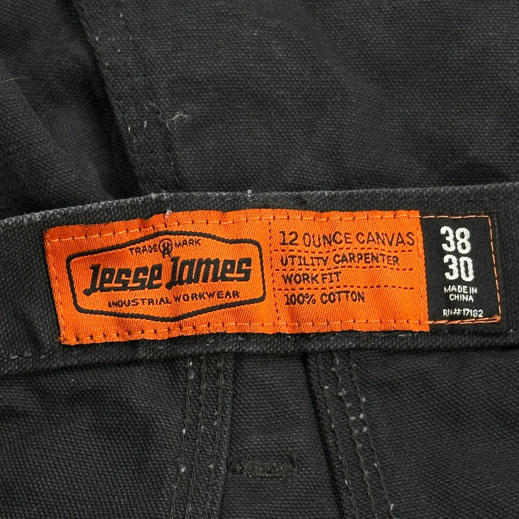 Jesse James Carpenter Trousers - 38W 30L Black Cotton - Image 6
