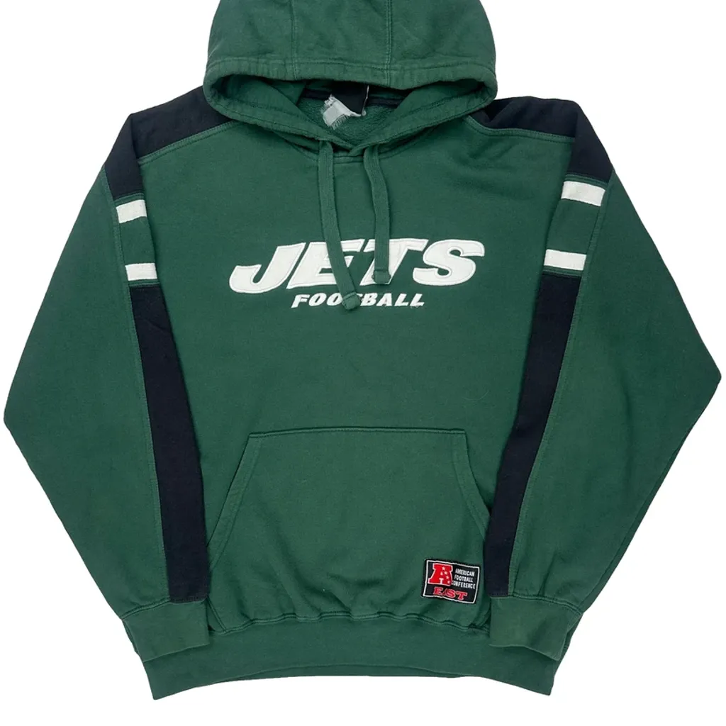 Jets Nfl Football Hoodie - XL Green Cotton - Image 5