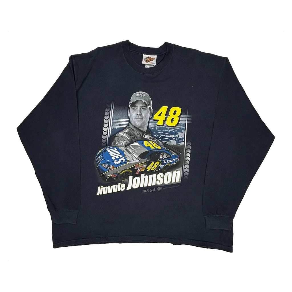 Jimmie Johnson Chase Authentics Nascar Long Sleeve T-Shirt - XL Black Cotton