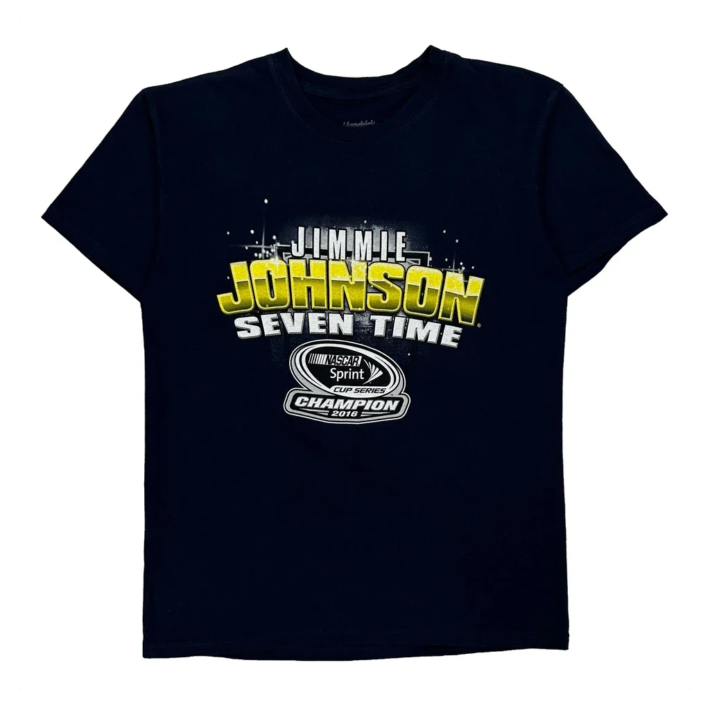 Jimmie Johnson Hendrick Nascar T-Shirt - Medium Black Cotton