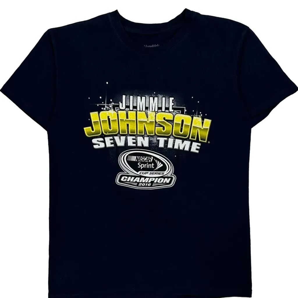 Jimmie Johnson Hendrick Nascar T-Shirt - Medium Black Cotton - Image 4