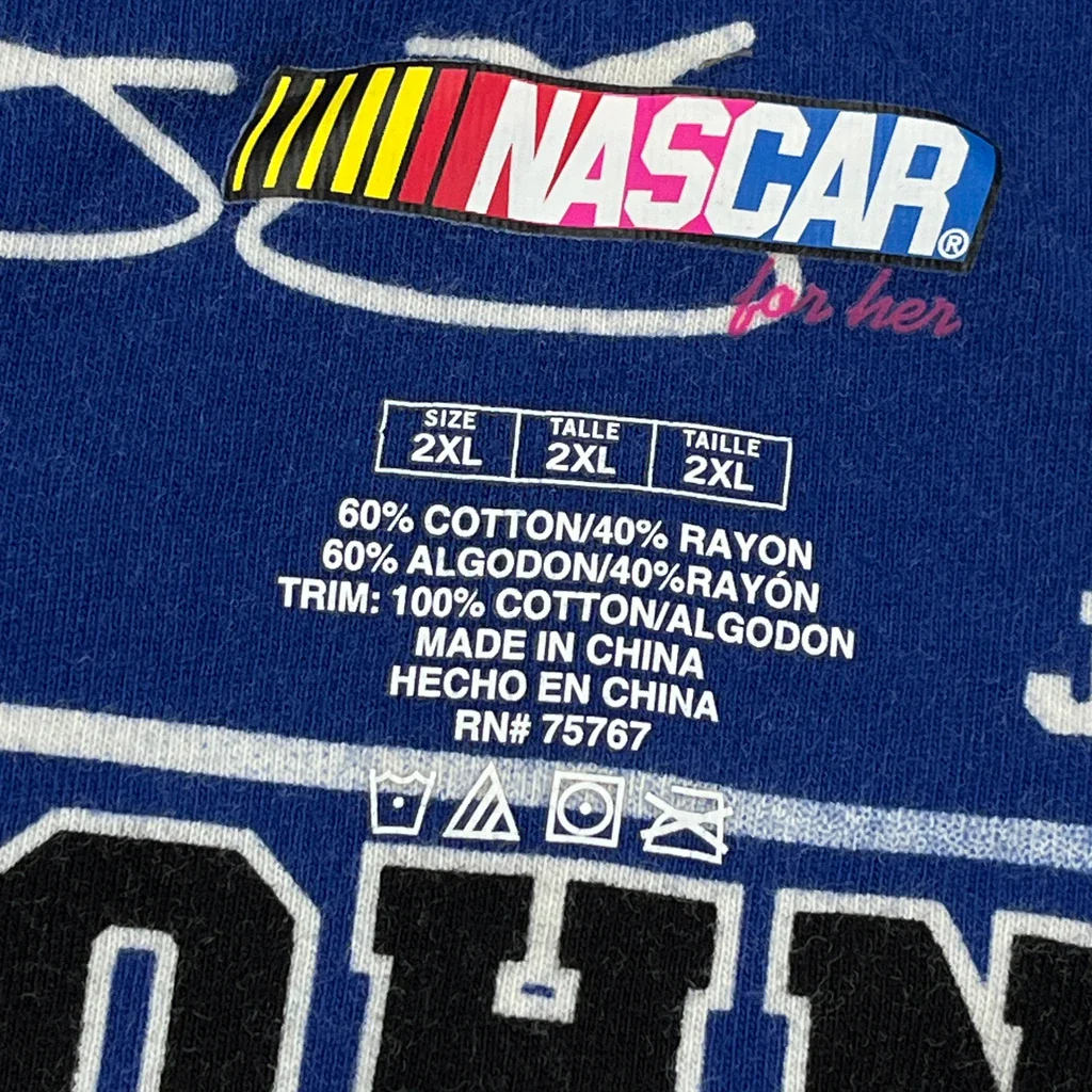 Jimmie Johnson Nascar Graphic Tank Top - 2XL Black Cotton Blend - Image 3