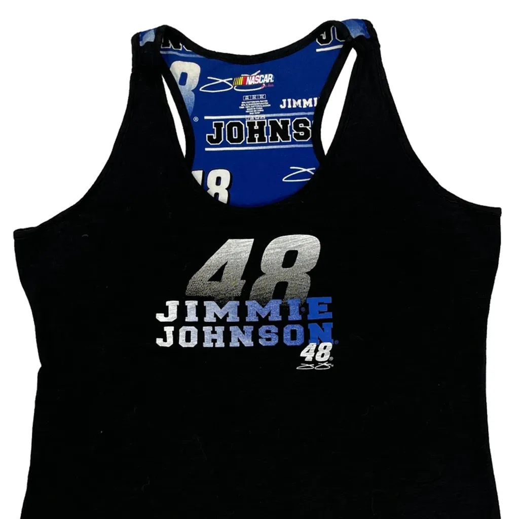 Jimmie Johnson Nascar Graphic Tank Top - 2XL Black Cotton Blend - Image 4