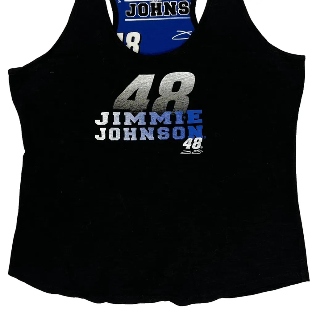 Jimmie Johnson Nascar Graphic Tank Top - 2XL Black Cotton Blend - Image 5