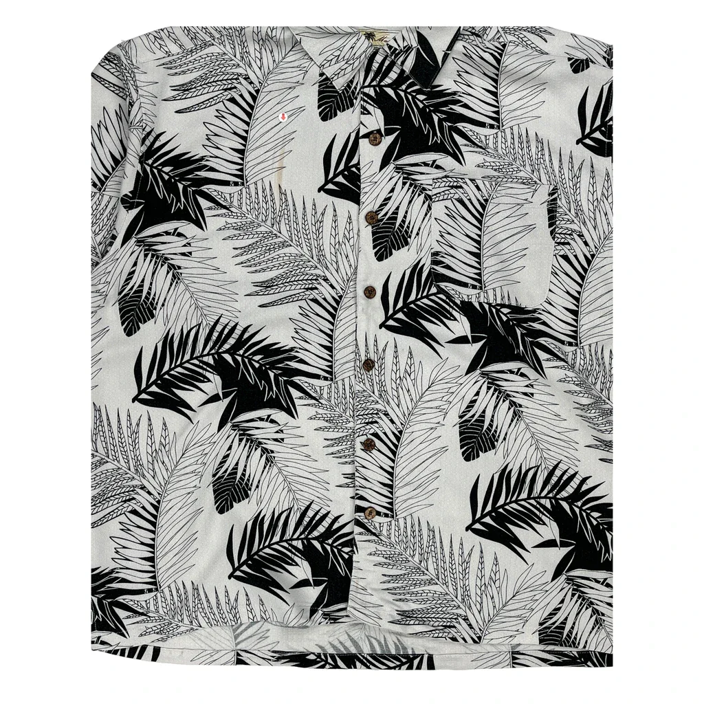 Joe Martin Hawaiian Shirt - XL Black & White Polyester - Image 2