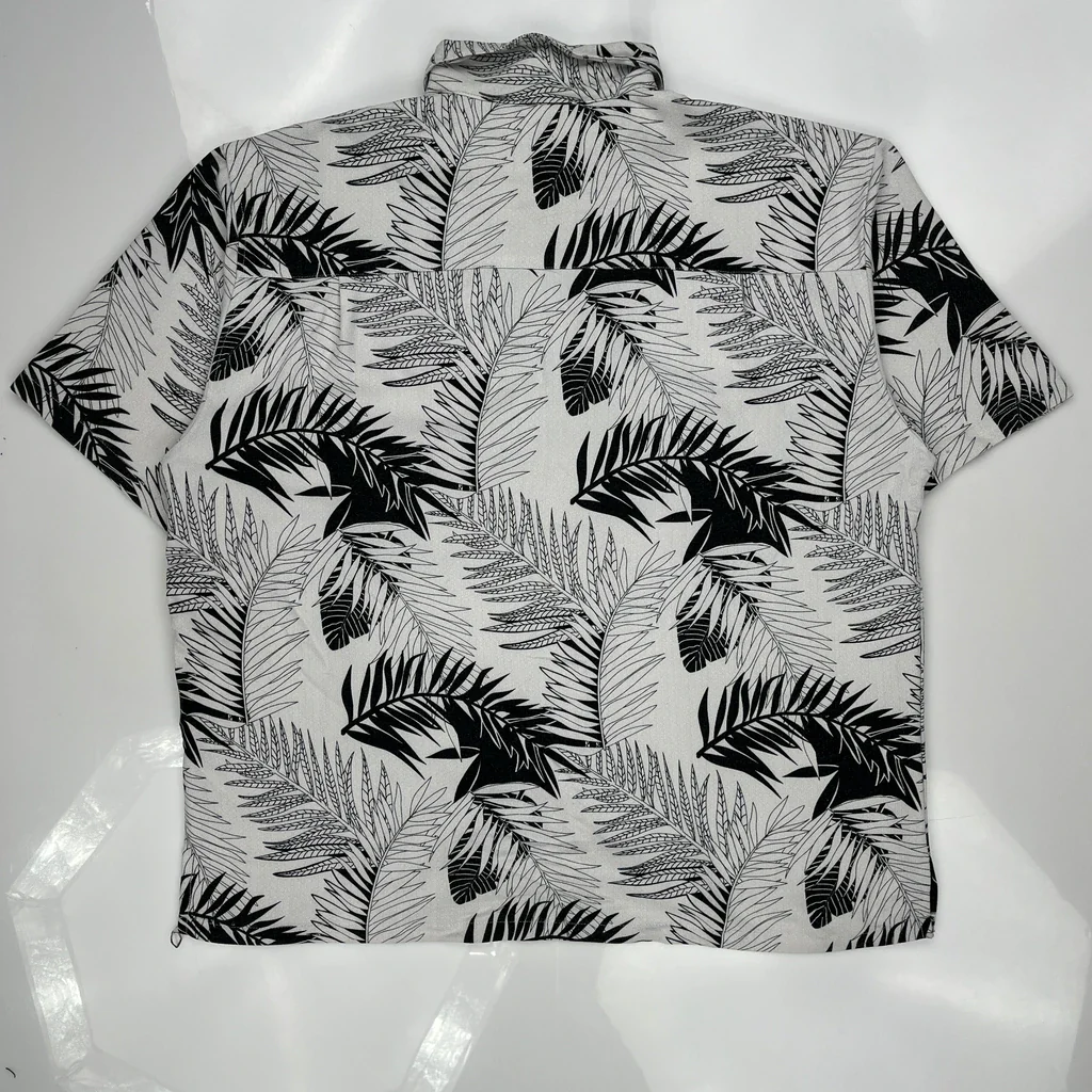 Joe Martin Hawaiian Shirt - XL Black & White Polyester - Image 3