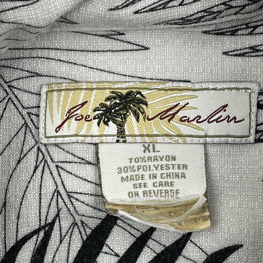 Joe Martin Hawaiian Shirt - XL Black & White Polyester - Image 4