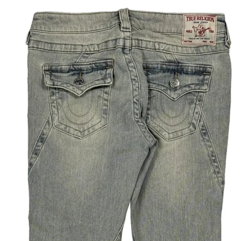 Joey True Religion Flared Jeans - 30W US 4 Light Wash Denim - Image 7