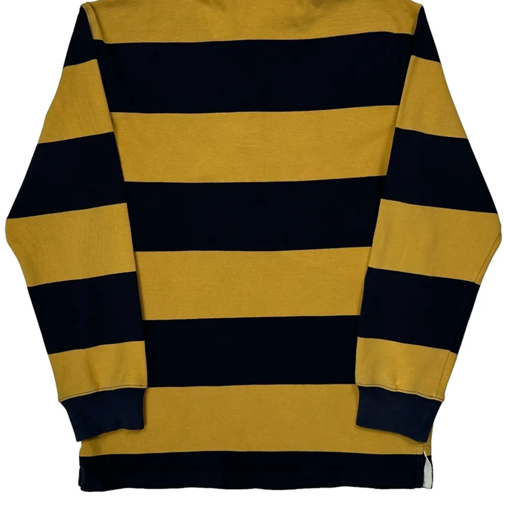John Ashford Striped Rugby Shirt - Small Navy Cotton - Image 6