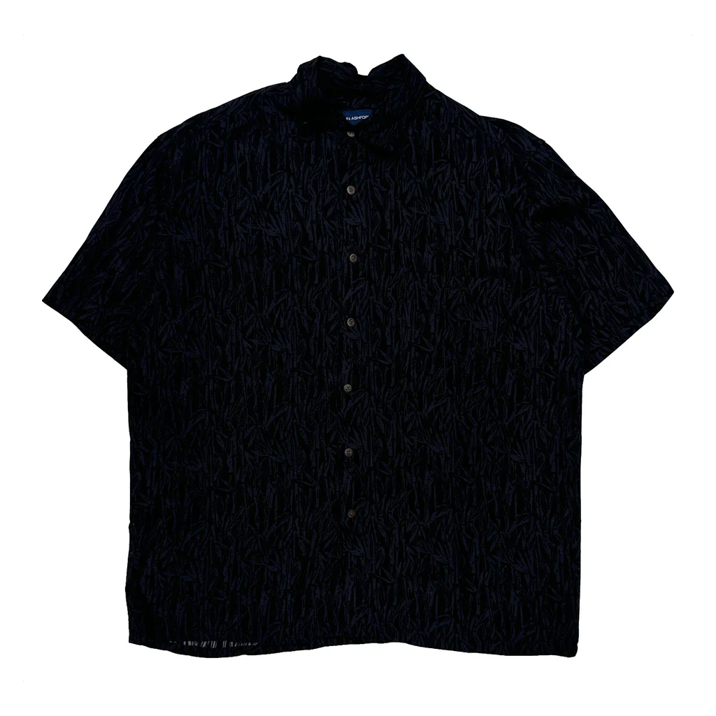 John Ashford Shirt - Large Black Viscose