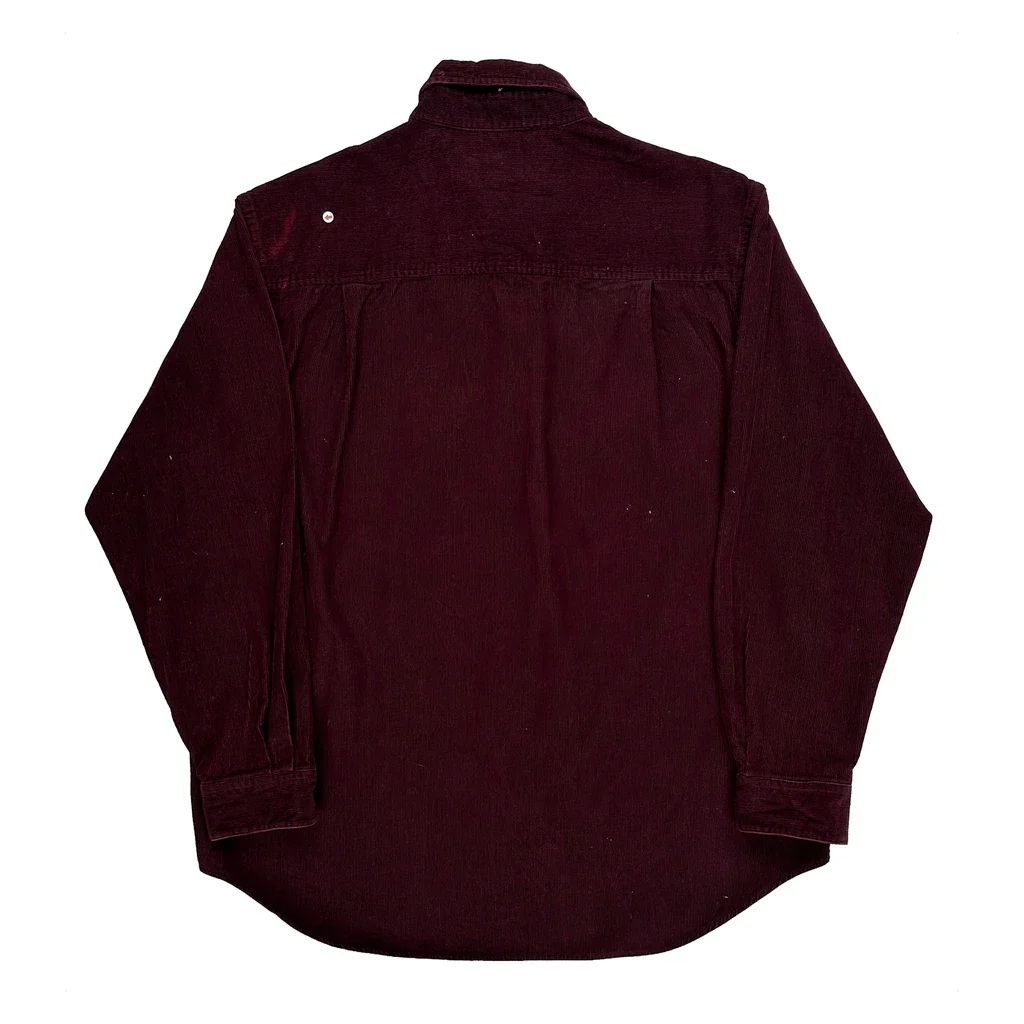 John Ashford Shirt - Large Burgundy Cotton - Image 2