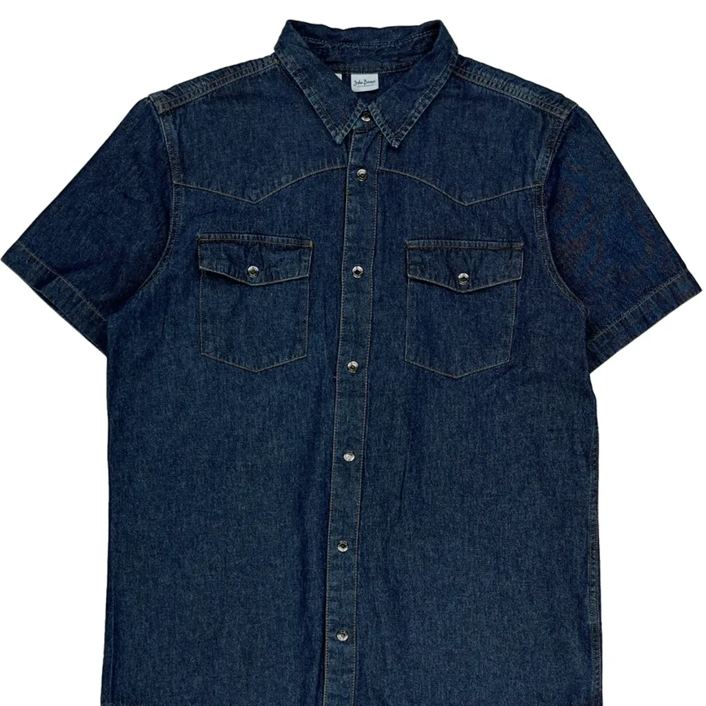 John Baner Denim Shirt - Medium Dark Wash Denim - Image 6