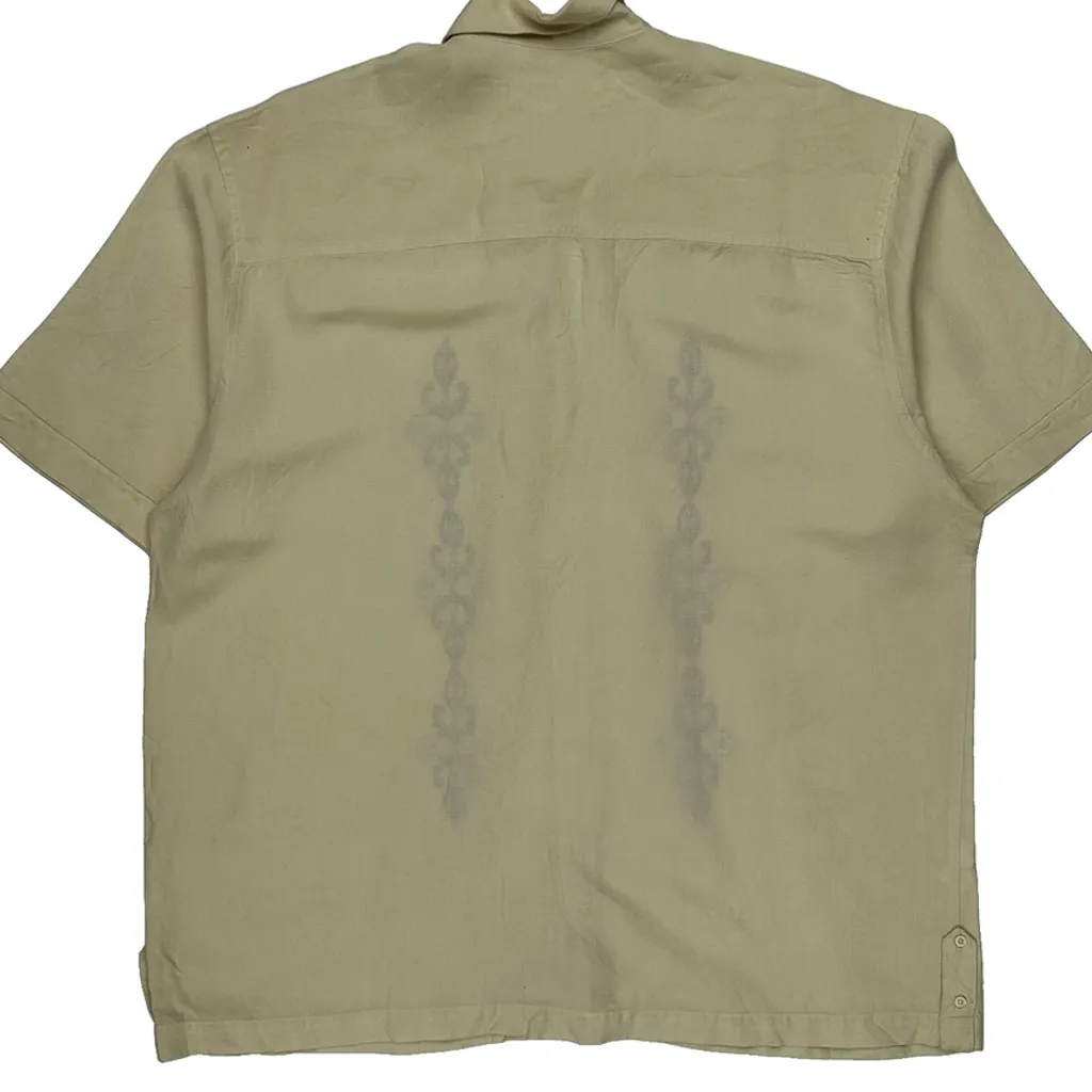 John Henry Hawaiian Shirt - XL Beige Linen Blend - Image 7
