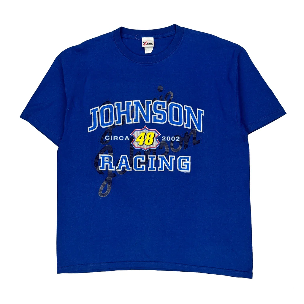Johnson Racing Chase Authentics Nascar T-Shirt - XL Blue Cotton
