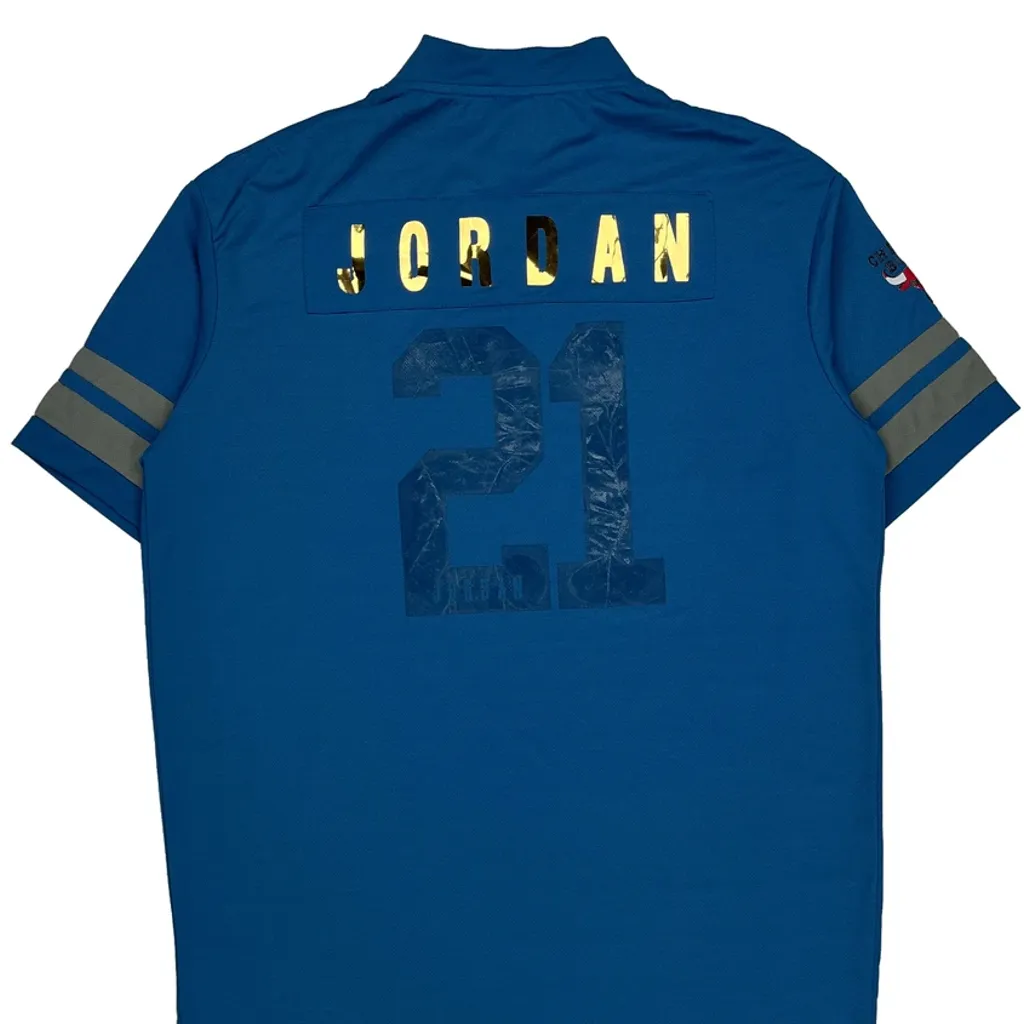Jordan Nike Jersey - 2XL Blue Polyester - Image 6