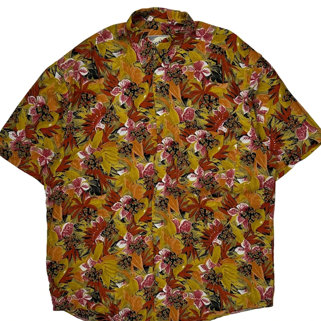 Jordano Floral Hawaiian Shirt - Large Multicoloured Cotton - Image 5