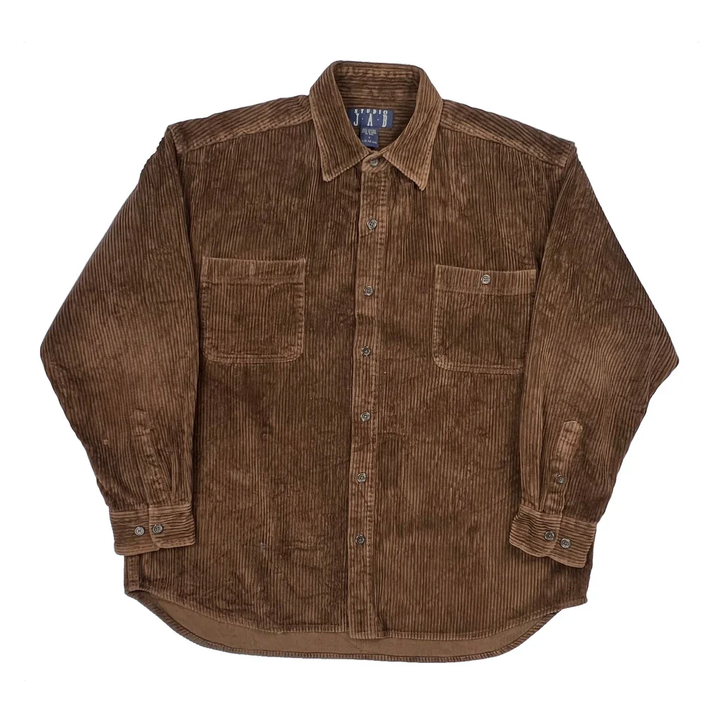 Jos. A. Bank Cord Shirt - Large Brown Cotton