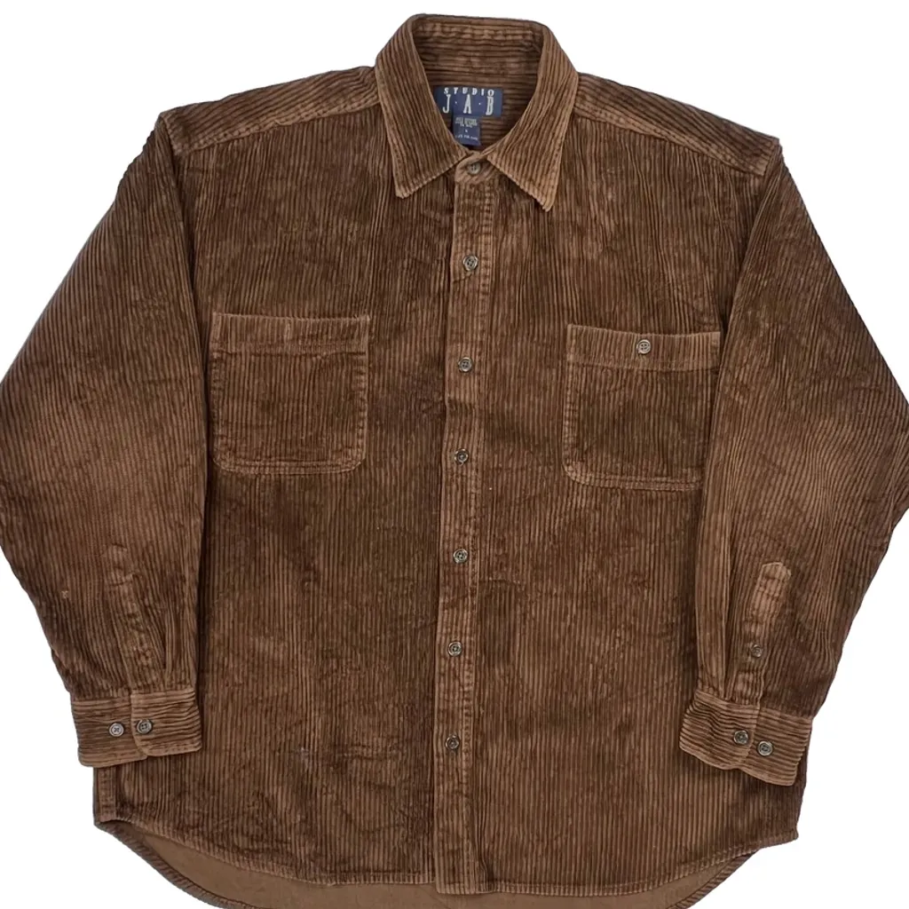 Jos. A. Bank Cord Shirt - Large Brown Cotton - Image 4