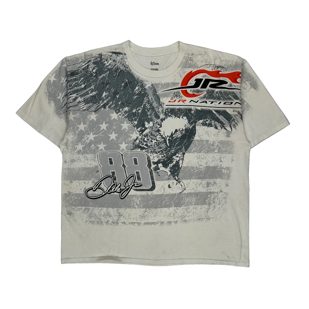 Jr Nation Chase Authentics Nascar T-Shirt - 2XL White Cotton