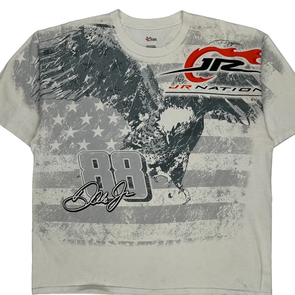 Jr Nation Chase Authentics Nascar T-Shirt - 2XL White Cotton - Image 4