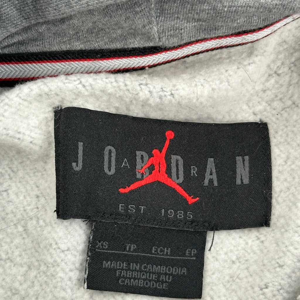Jumpman Logo Jordan Hoodie - XS Grey Cotton Blend - Image 3