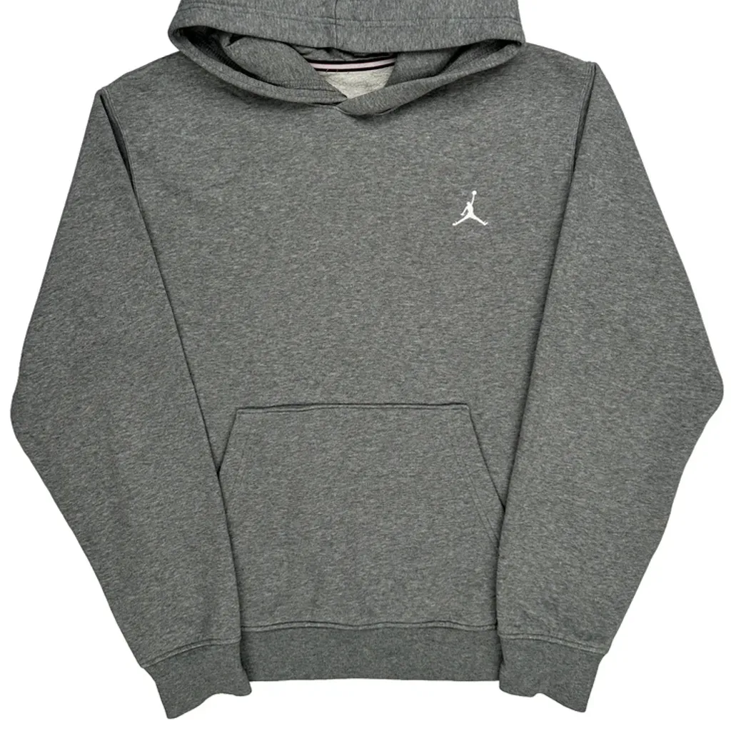 Jumpman Logo Jordan Hoodie - XS Grey Cotton Blend - Image 4