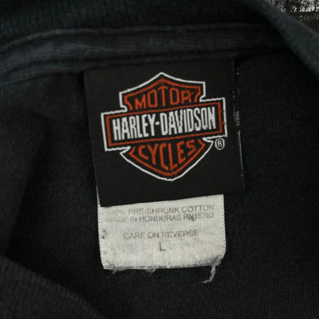 Juneau, Alaska Harley Davidson Graphic T-Shirt - Large Black Cotton - Image 3